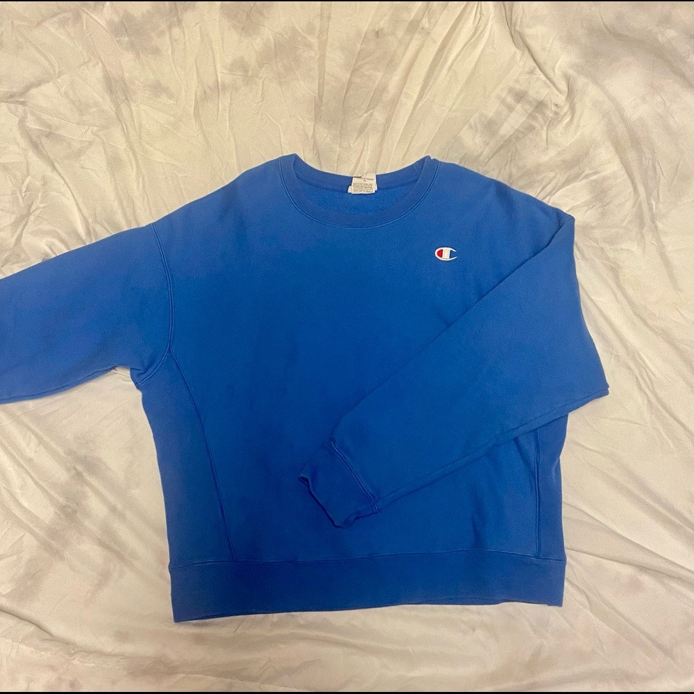 XL X-LARGE CHAMPION REVERSE-WEAVE BLUE CREWNECK